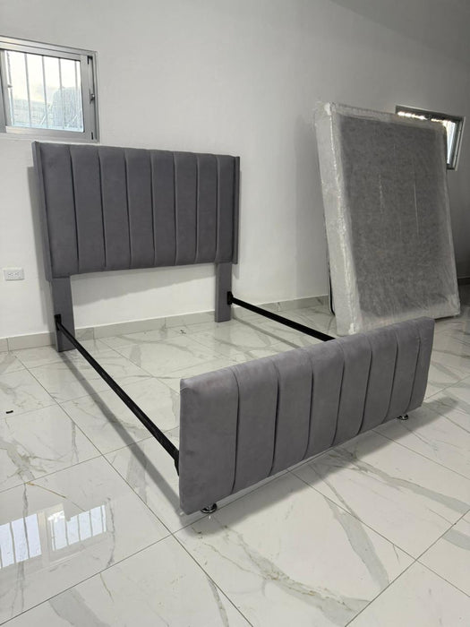 Espaldar Tapizado para Cama de 60´´ GRIS RALLADO