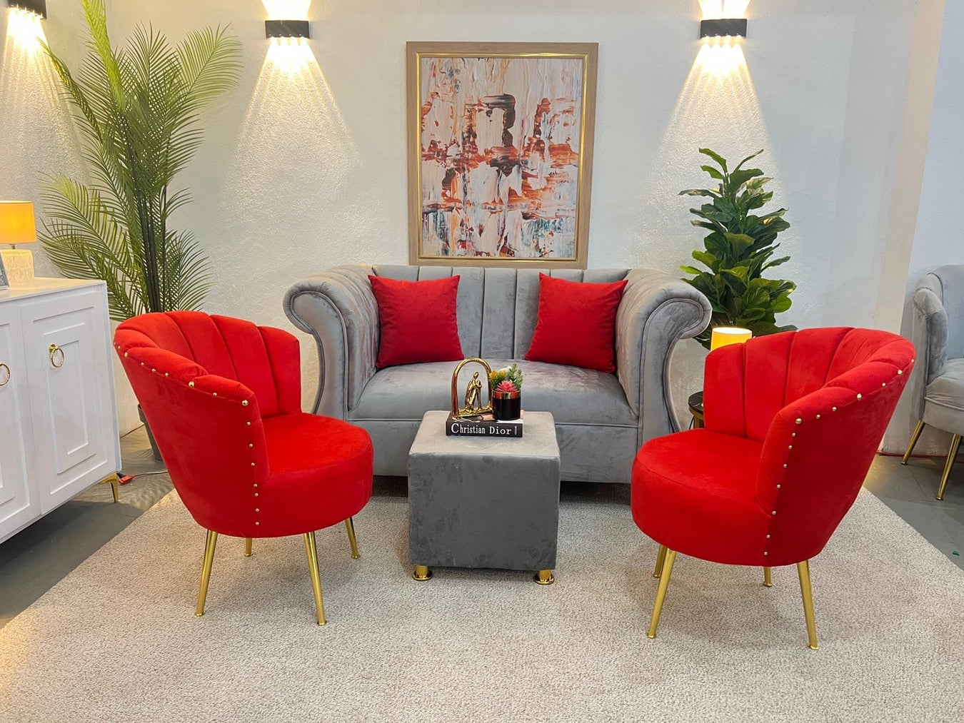 Colección de muebles con butaca flor de loto