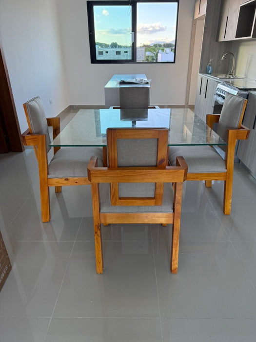 Comedor premium tope de cristal