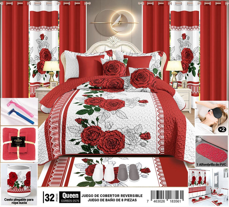 Juego de cobertor de 32 piezas Queen