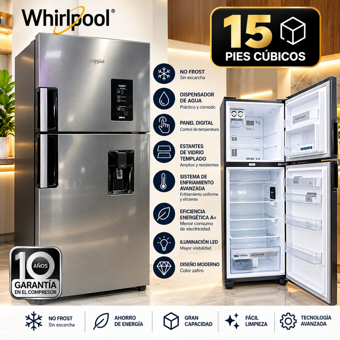 Nevera wirlpool 15 pies cúbicos