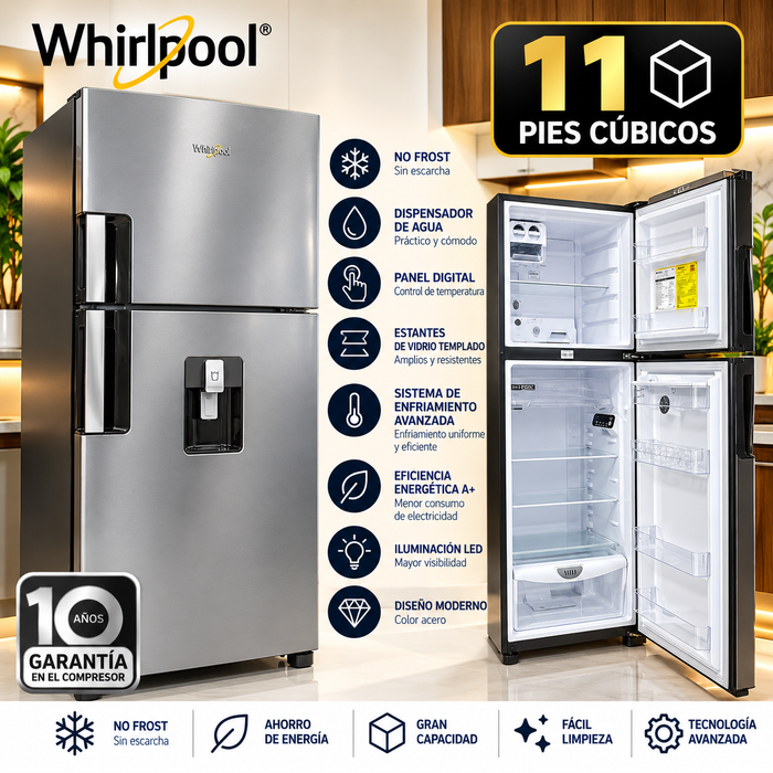 Nevera wirlpool 11 pies cúbicos