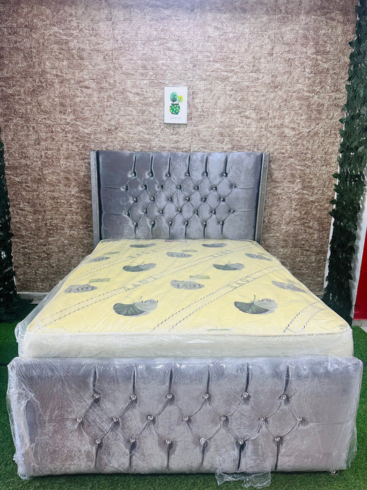 Cama espaldar y colchón Queen