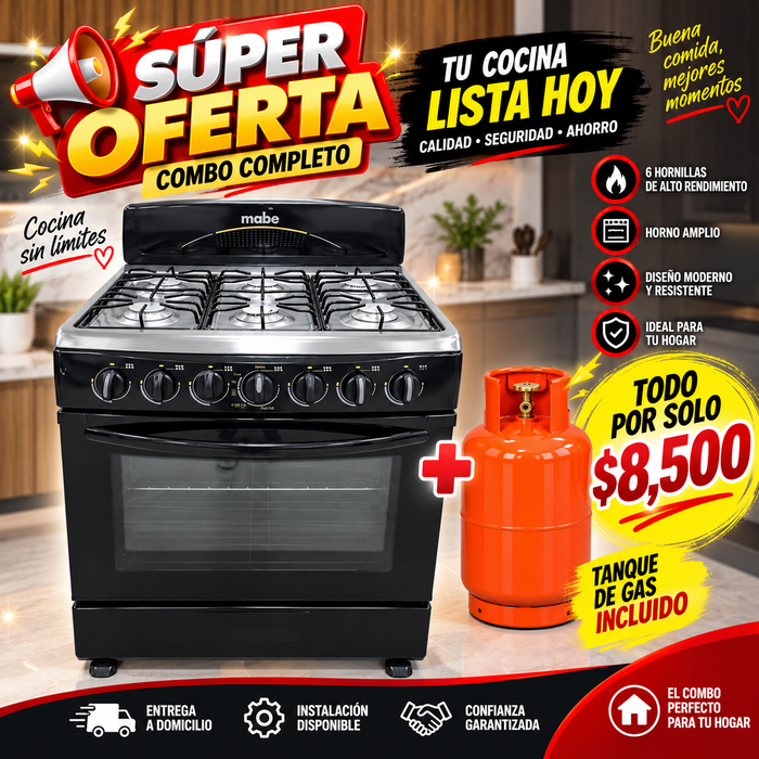 Súper combo estufa de 30 más tanque de 25