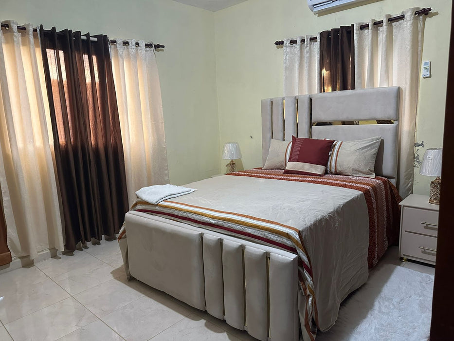 juego de habitacion tapizado Luxury gold  Queen