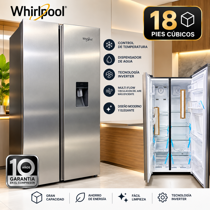 Nevera wirlpool 18 pies cúbicos
