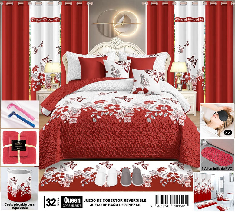 Juego de cobertor de 32 piezas Queen