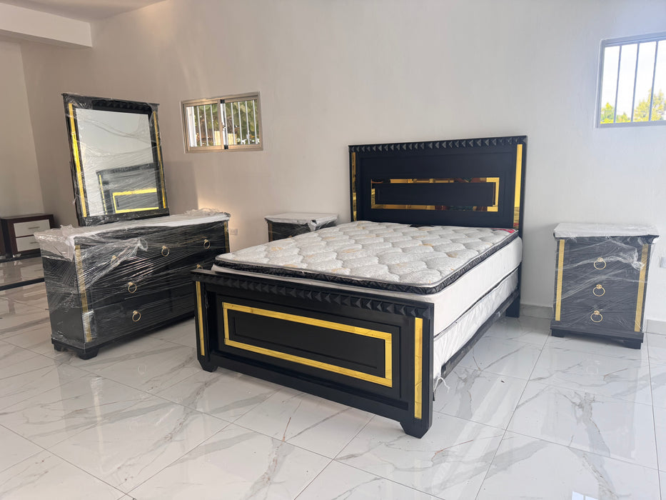 JUEGO DE HABITACIÓN PIRÁMIDE ORO