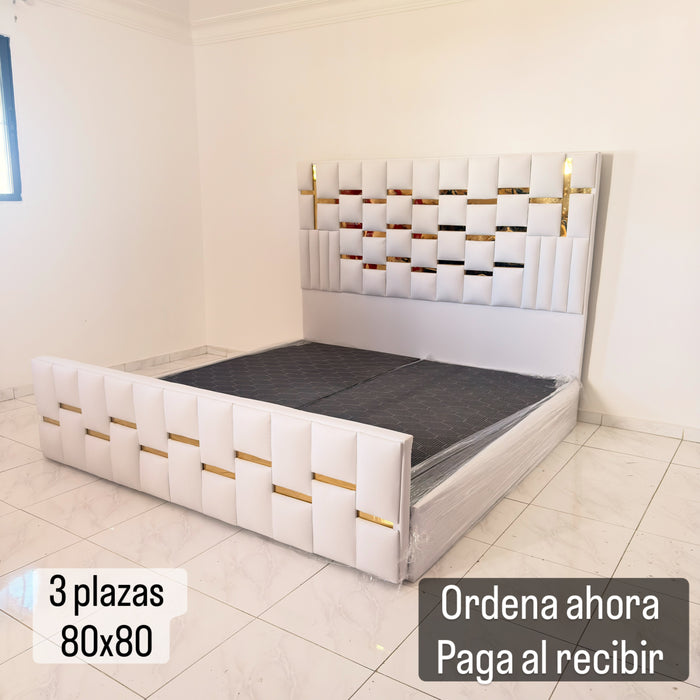 Espaldar con plataforma 80x80 KING size 3 plazas
