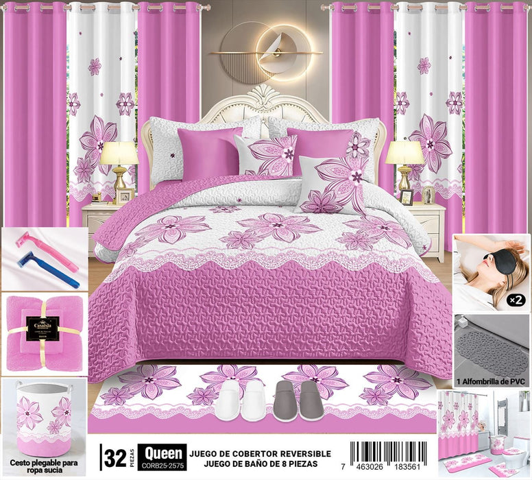 Juego de cobertor de 32 piezas Queen