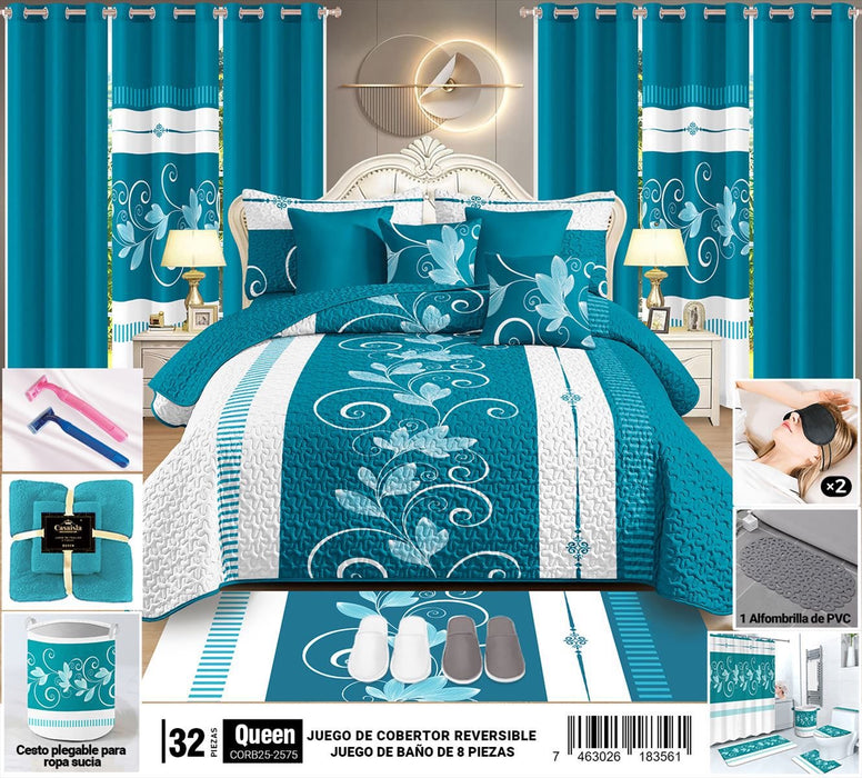 Juego de cobertor de 32 piezas Queen