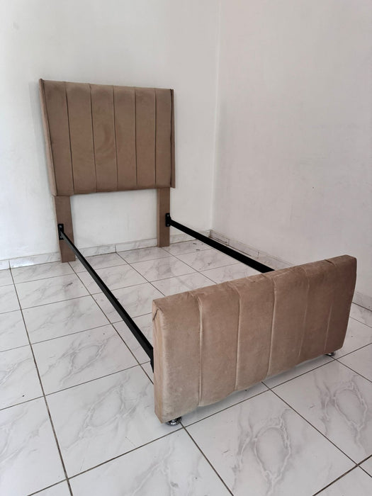 Espaldar Tapizado para cama en 39¨ GRIS RALLADO