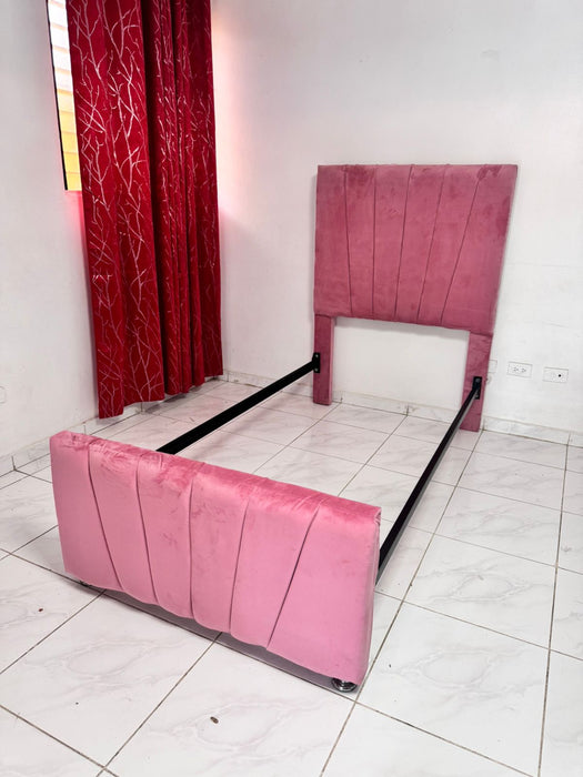 Espaldar Tapizado para cama en 39¨ ROSADO RALLADO