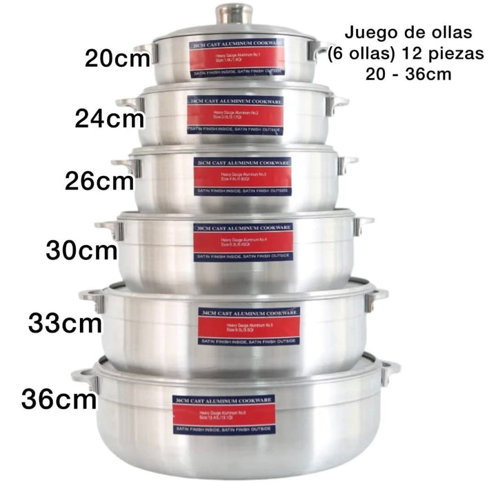 Juego de caldero 12 piezas