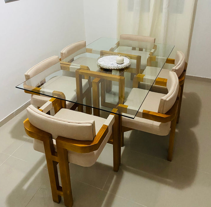 Comedor media luna H 6 sillas