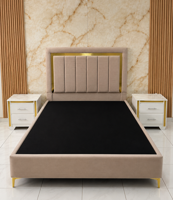 Espaldar Queen con plataforma + mesitas