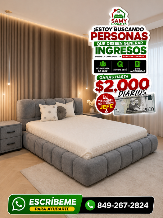 Cama tipo nube 2 plazas y media