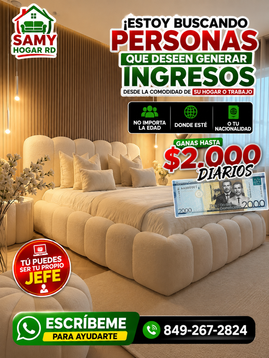 Cama tipo nube 2 plazas y media