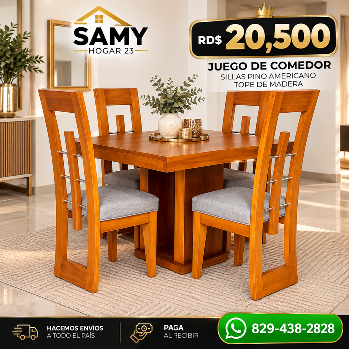 Comedor Curvo tope de madera