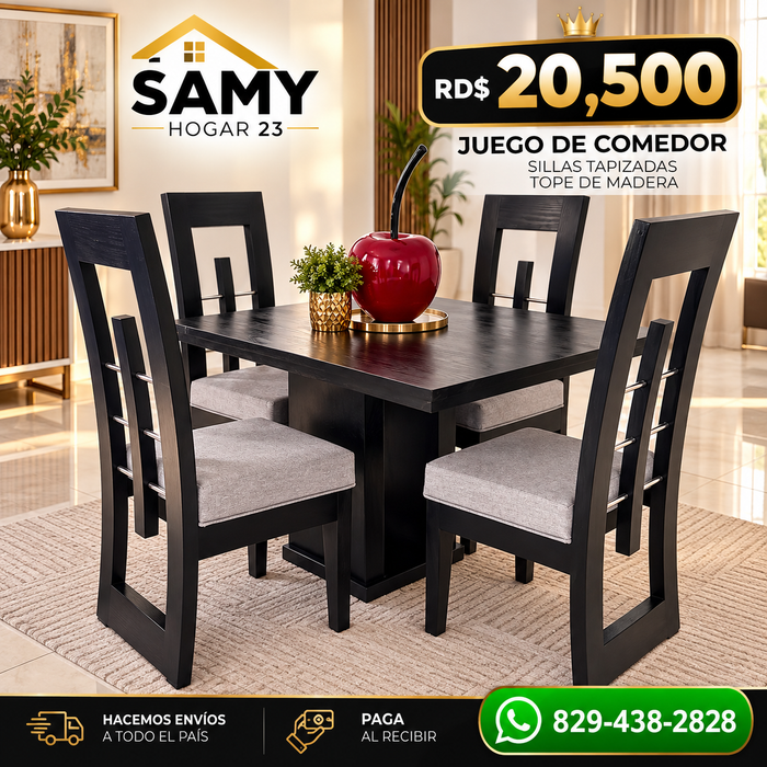 Comedor Curvo tope de madera