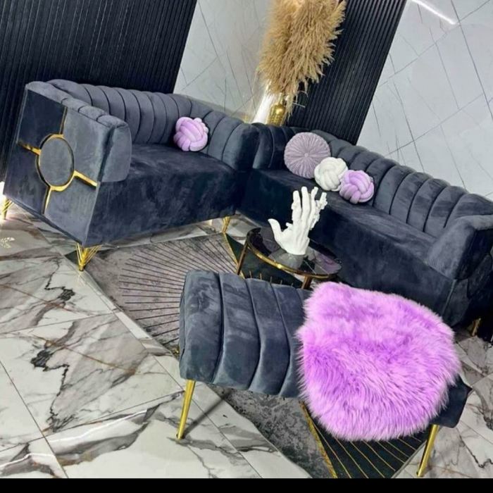 Juego de mueble 3/2 +1 prestige circular gold