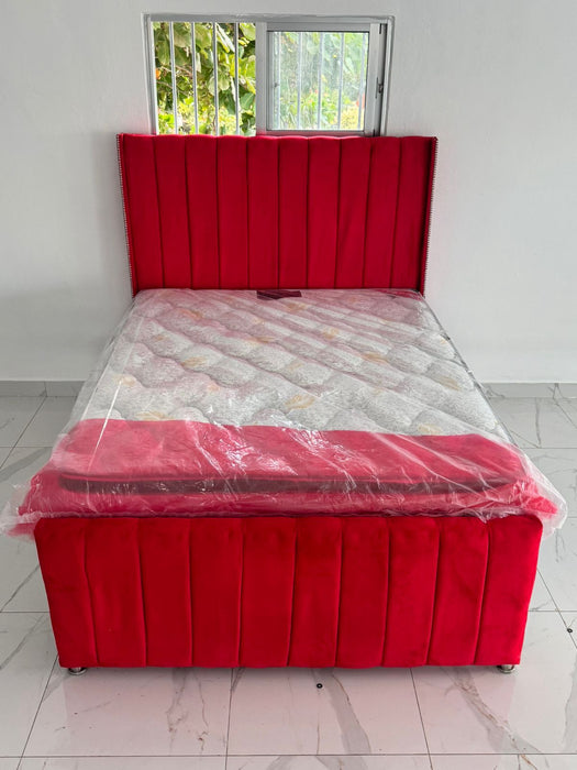 Juego de cama en 60 Espaldar Rallado y Colchon