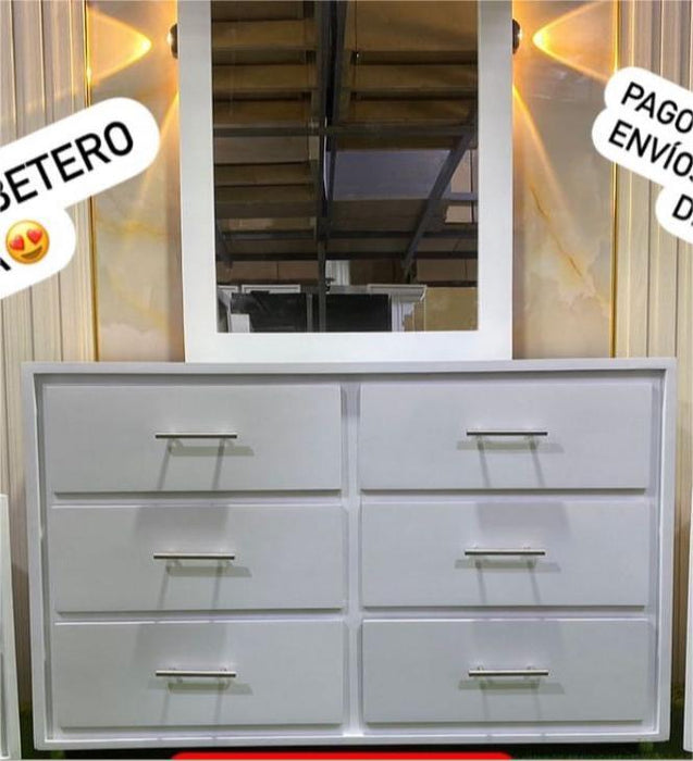 GAVETERO BLANCO DE 6 GAVETAS